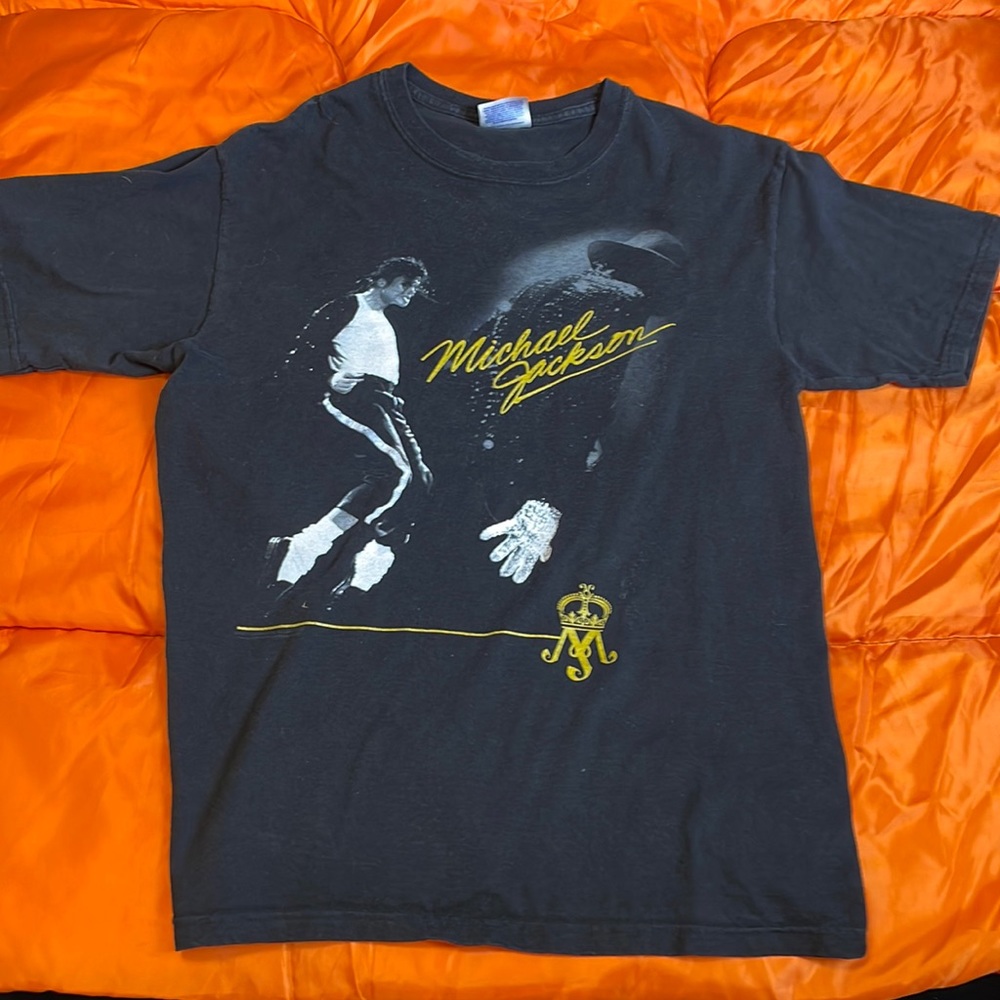 Vintage micheal jackson black  t shirt size meduim